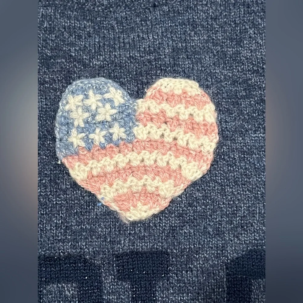 RALPH LAUREN INFANT Sweater Blue Knit HEART Wool 2 Button Size 24M - Picture 4 of 12